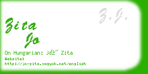 zita jo business card